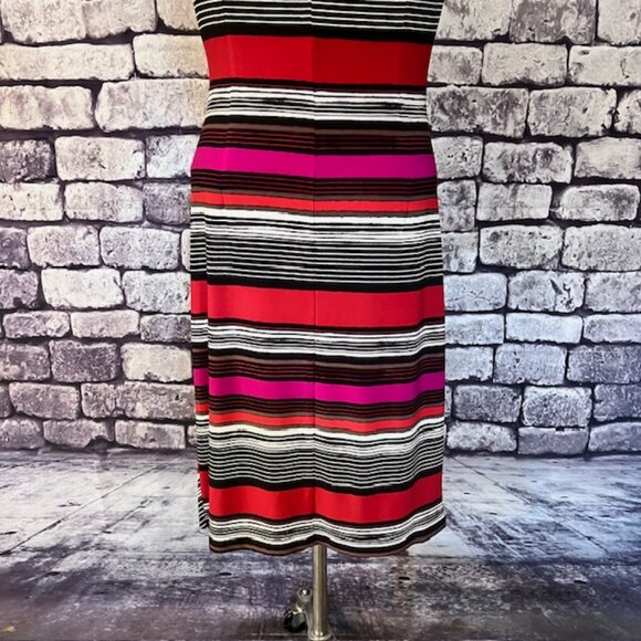 Anne Klein Multicolored Draped Neck Dress Size 10 - Picture 7 of 9